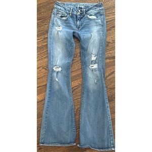 American Eagle Outfitters Jeans Womens 6 R Artist Flare Leg 31’’ inseam 8’’ Rise